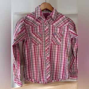 cowgirl hardware Pink long sleeve shirt girls Large Shirt Kids L Pink